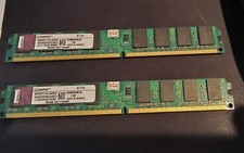 Kingston PC2-6400 2 GB DIMM 800 MHz DDR2 SDRAM Memory KVR800D2N6K2/2G - Pair