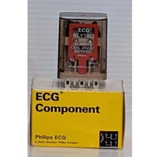 Phillips ECG RLY1853 General Purpose Relay, 3PDT, 10A, Coil 24vac @ 50/60Hz