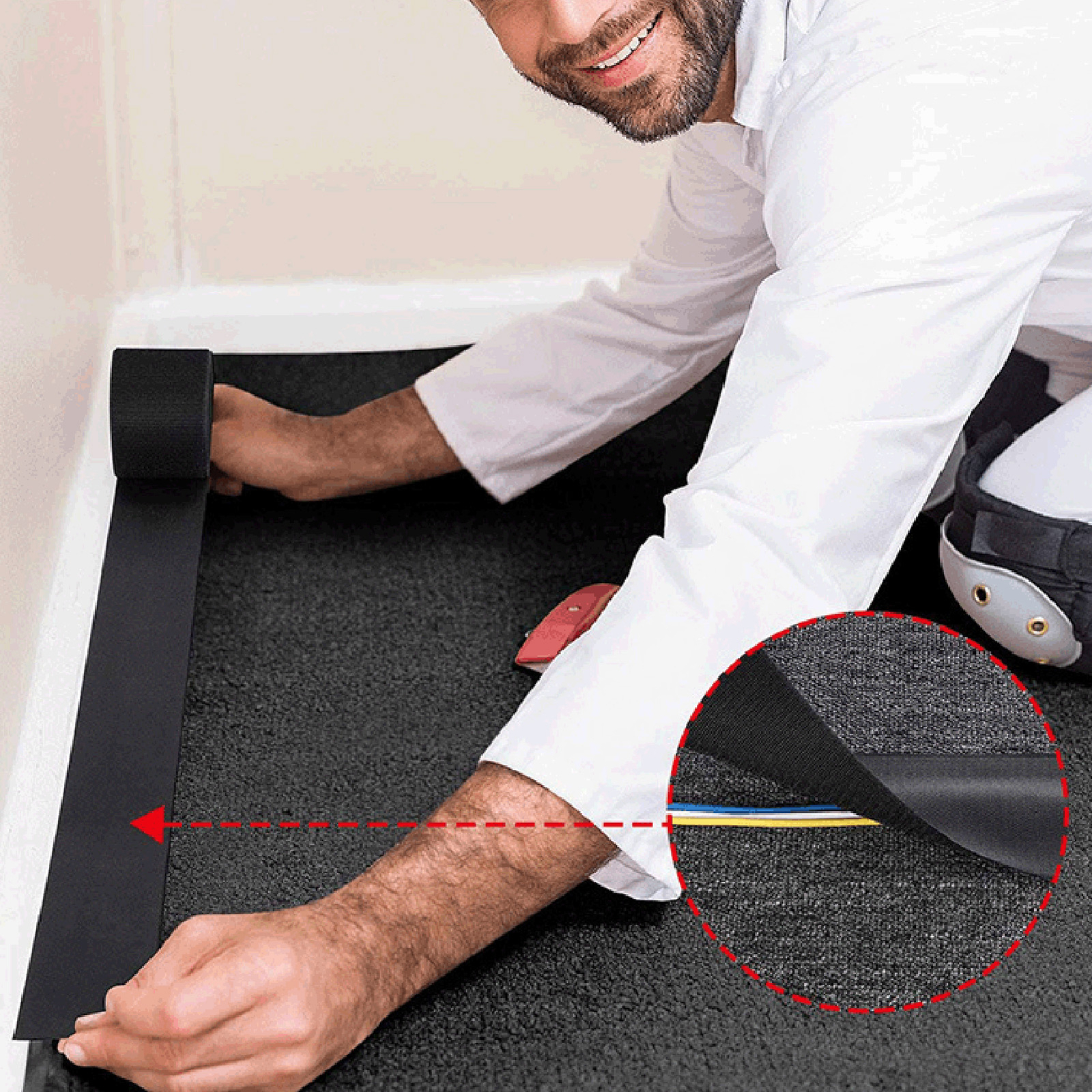 3 Meter Floor Cable Protection Cover Reusable Organization Office Wire