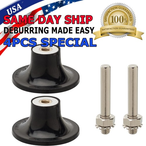 2-Pack Sanding Pad Disc Holders – Roll & Lock Rotary Pad Holder With 1/4" Shank
