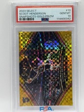 2023-24 Panini Select Snapshots Scoot Henderson Gold Rookie /10 PSA10 POP3