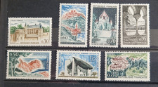 YT 1390/1391/1392/1392A/1393/1394/1394A SERIE TOURISTIQUE 1963/1965 NEUFS **