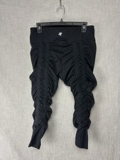 EUC Sweetflexx Front Flex Capri Resistance Leggings Size 12 Black