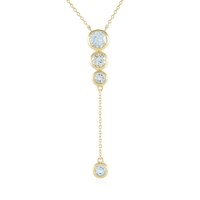 Cavill Silbercollier Damen 1,98Ct Himmelblauer Topas Vergoldet 925