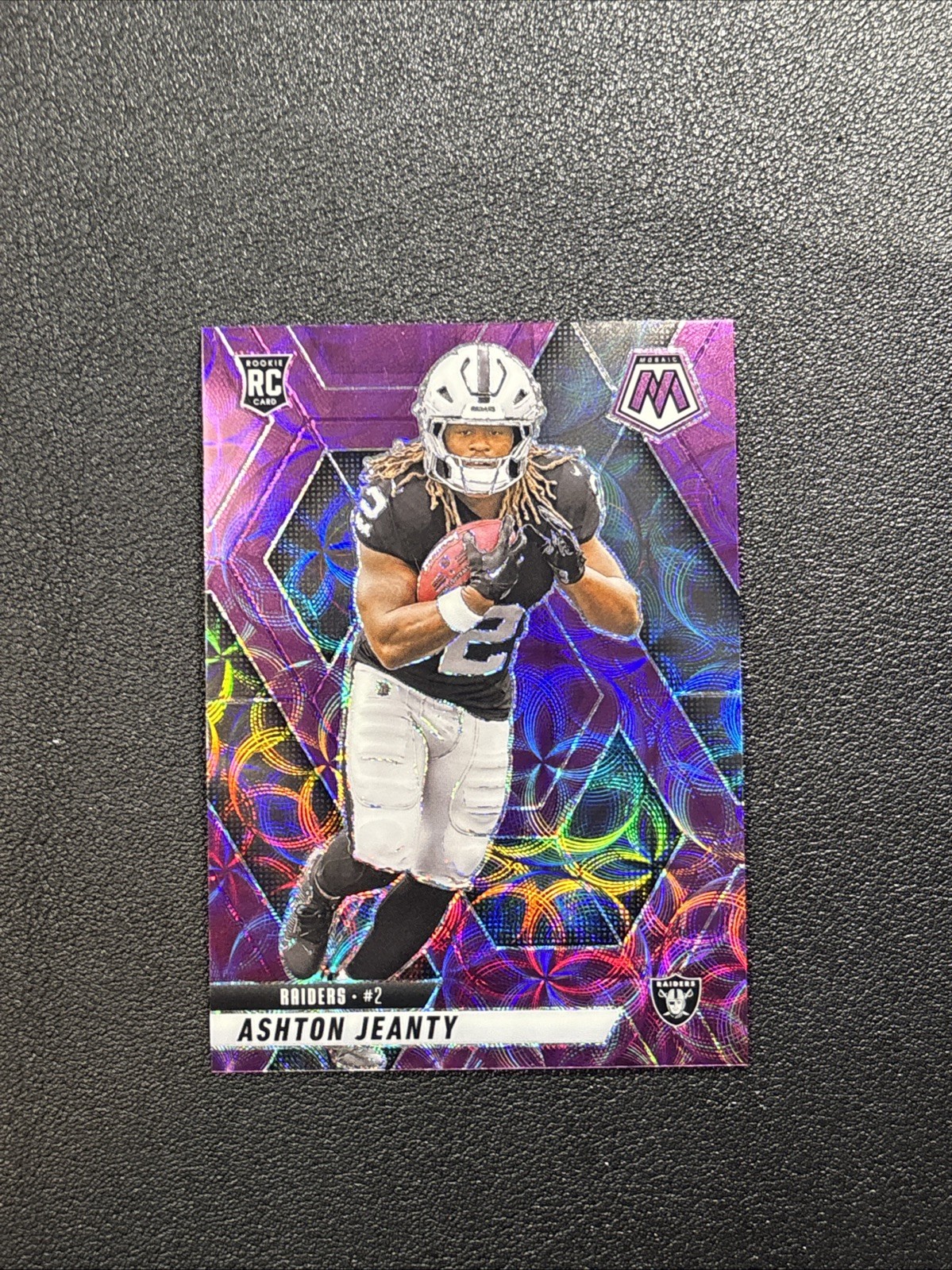 2025 Panini Mosaic Ashton Jeanty Purple Scope ROOKIE RC #345