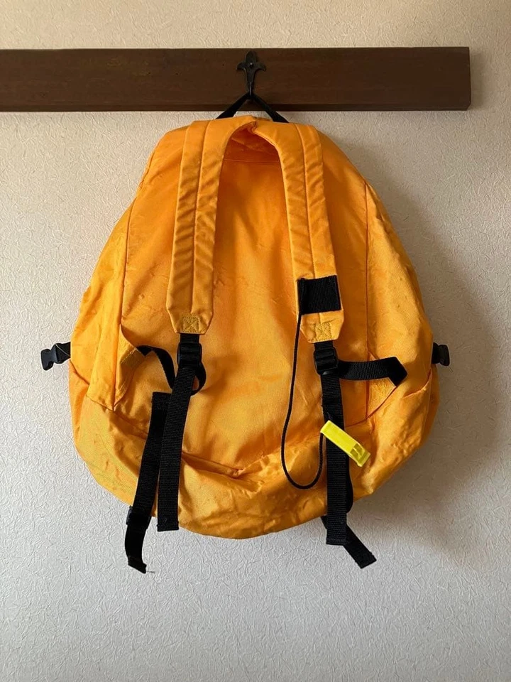 Bolso Mochila YAK PAK Años 90 Vintage Negro Lona Un Foto 3 de 4