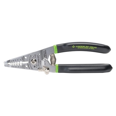 Greenlee 1956-SS Stainless Steel 7.5'' Wire Stripper/Cutter/Crimper 6-14 AWG