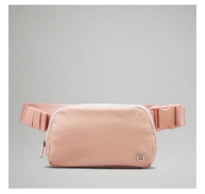 Lululemon Everywhere Belt Bag Melon Sorbet Light Pink White Trim/Zipper