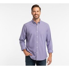 Chaps Performance Mens Stretch Button Down Shirt Purple Check XL Tall