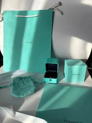 Tiffany & Co Engagement Ring Box  Outer Box  Pouch  Certificate  Folder Bag