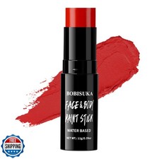 BOBISUKA Red Face Body Paint Stick Washable Water-Based Face Paint Makeup Sti