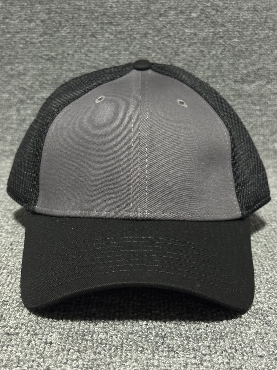 New Era 9FORTY Trucker Cap Gray Front Black Mesh Snapback Hat Blank