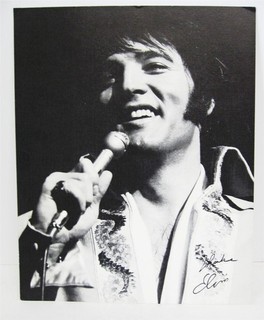 Elvis Presley 8X10 Black & White Promotion Print RCA Records 50 Gold Records