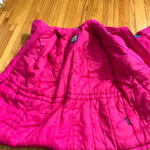 Vintage 90's Ski Jacket Mixed Blues Womens Medium Neon Pink Purple Adult - Picture 6 of 11