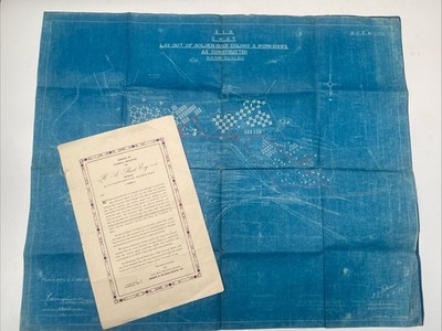 South Indian Railways Blaudruck Golden Rock Kolonie & Abschiedsadresse 1945
