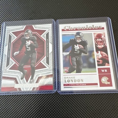 Panini 2022 Drake London Atlanta Falcons Rookie 2-Card Lot Chronicles/R&S
