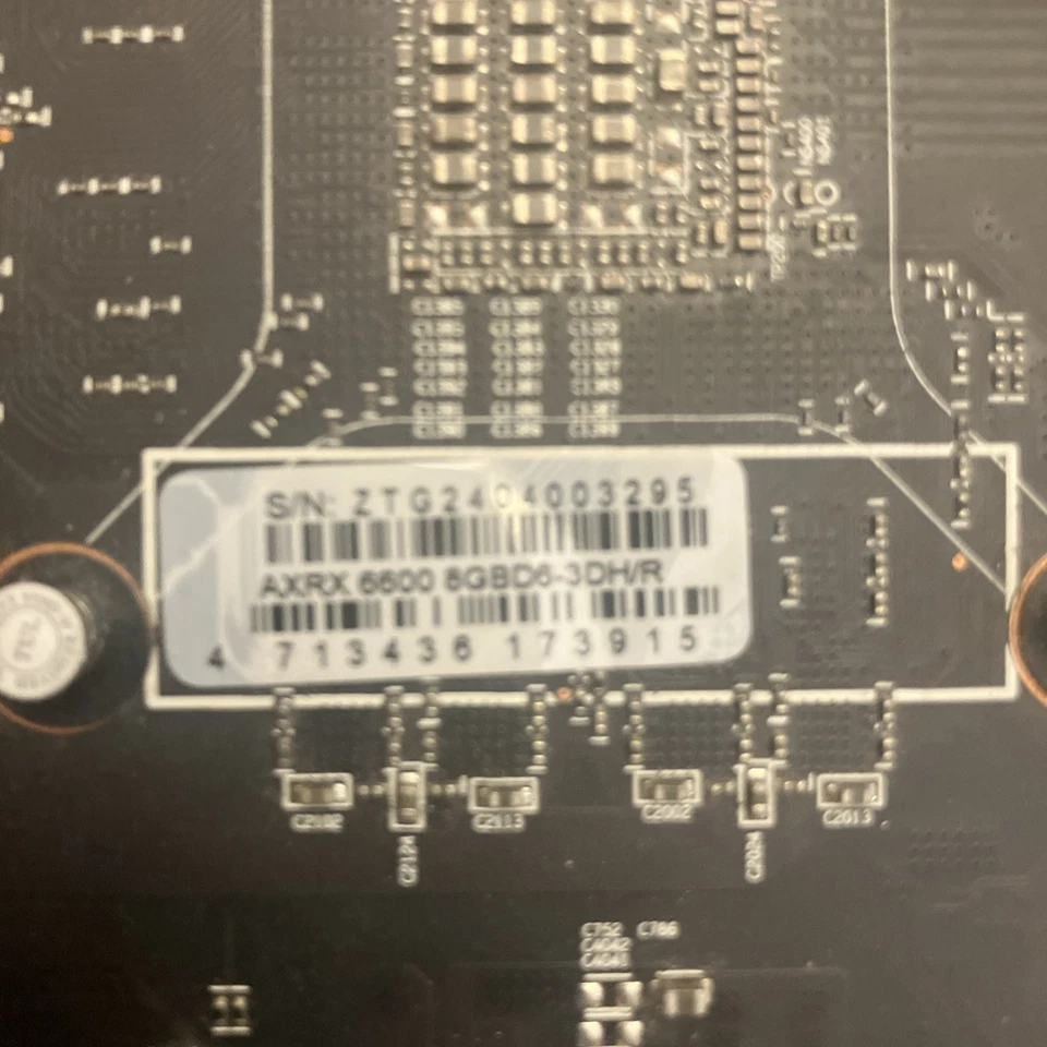 Tarjeta de gráficos AMD Radeon Power color RX 6600 8 GB probada funcionando Foto 4 de 4