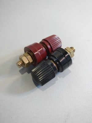 2 Stück 6 mm Schraubterminal Strom Isoliert Anschlussbolzen Set Schwarz Rot