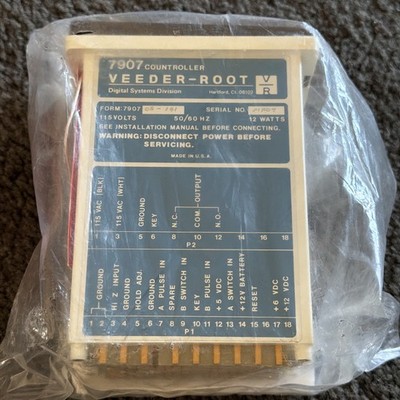 NEW VEEDER-ROOT 7907-05-141 CONTROLLER PREDETERMINING COUNTER 12 W 115V 50/60 HZ