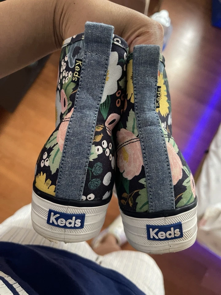 Keds x Rifle Paper Co. High Top Floral Sneakers – Women’s Size 8 - Image 2 of 4