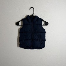Old Navy Frost Free Quilted Puffer Vest Toddler 3T Blue Relaxed Fit Full Zip