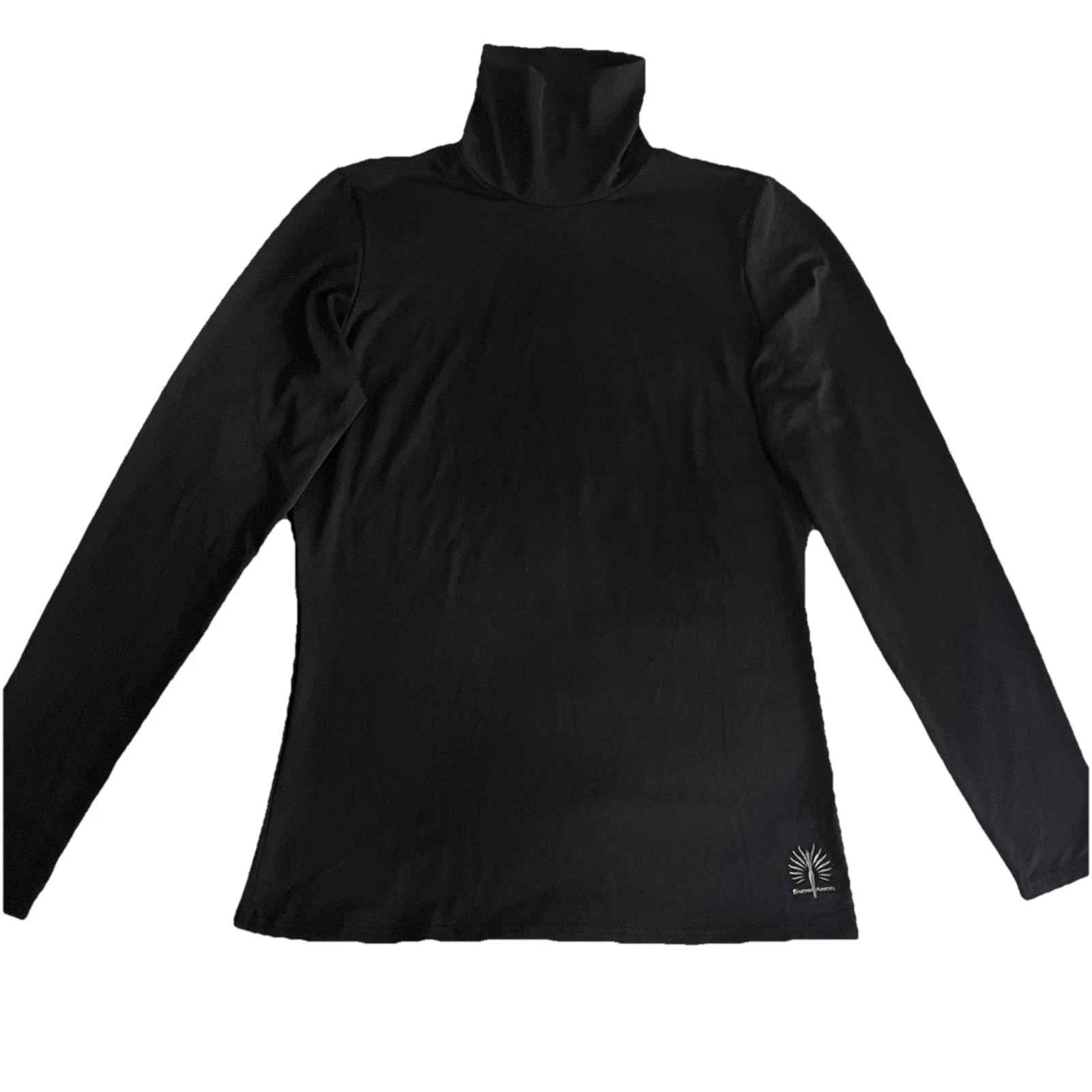 Snow Angel Top Womens XS Black CyberSilk Turtleneck Thermal Ski Snow Base Layer