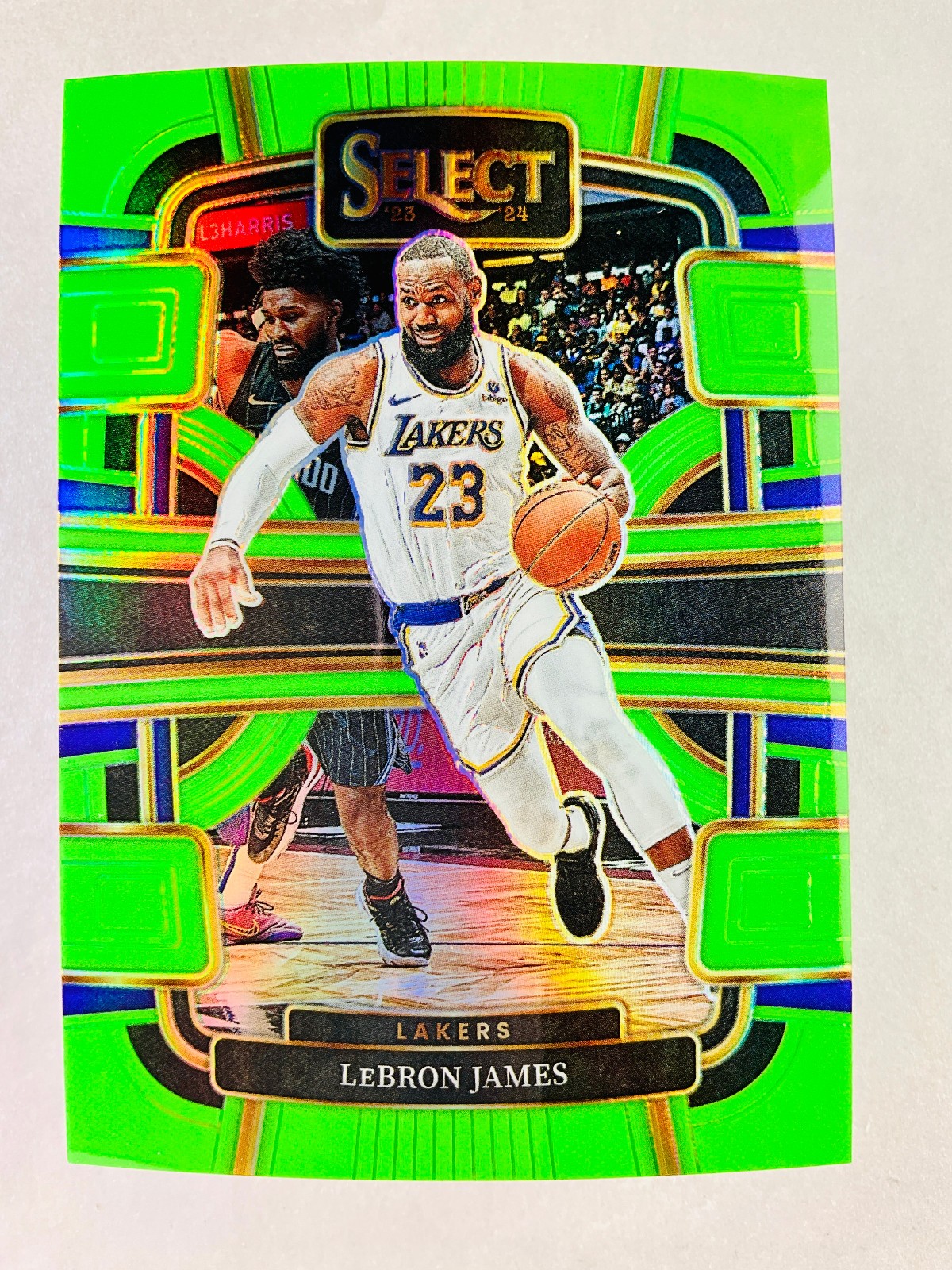 2023-24 Panini Select - Concourse LeBron James #66 Neon Green Prizm /75