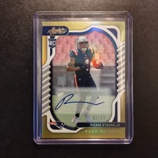 #2/10 Pierre Strong Jr Gold Rookie Auto 2022 Panini Absolute Patriots Browns