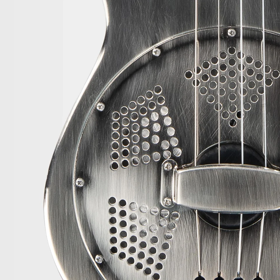 Ukelele eléctrico acústico resonador barítono níquel cepillado Kala KA-RES-BNI-E Foto 4 de 4