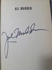 John Madden SIGNED AUTOGRAPHED All Madden Pro Football HC BOOK 1st edition 1996