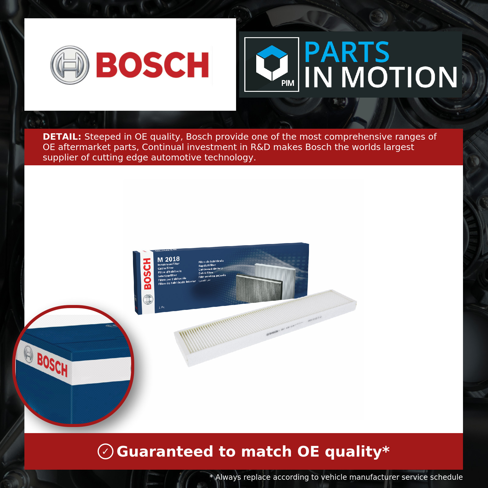 Pollen / Cabin Filter fits FORD MONDEO Mk2 1.8D 93 to 00 Bosch F5RZ19N619C New - Image 3