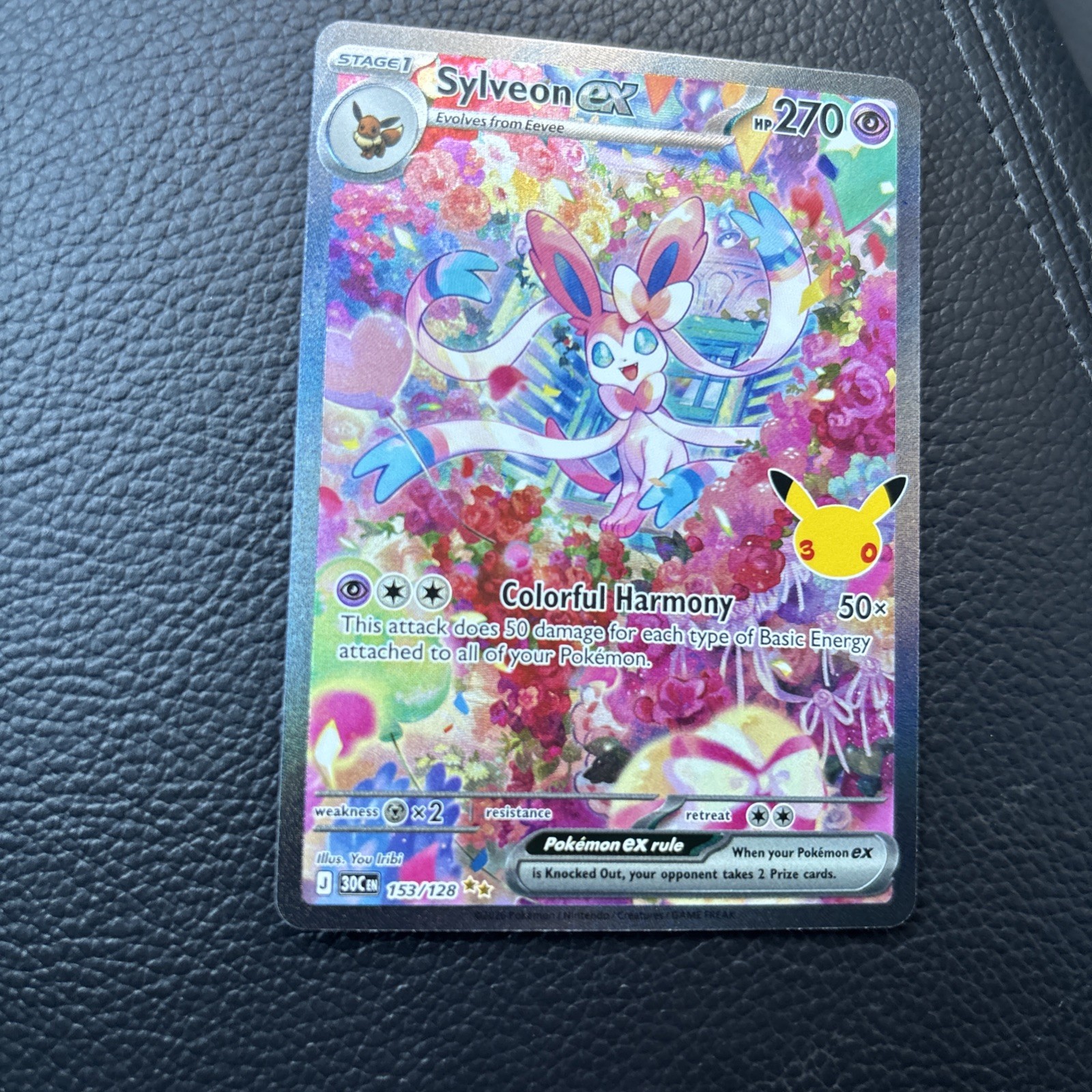 Sylveon ex 156/131 Sv:30th Celebration Evolutions Holo