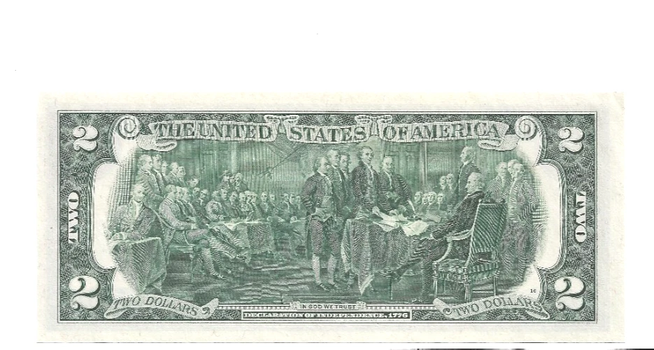 1976 United States two dollar bill uncirculated - Image 2 of 2