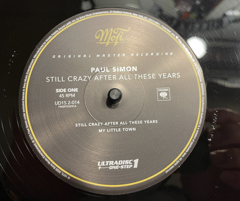 Paul Simon - Still Crazy After All These Years -Disc 1 45RPM. Ultradisc 1 Step