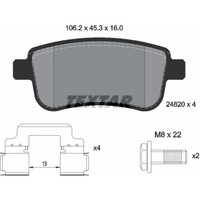 Textar 2482001 Bremsbelagsatz FüR Renault Megane Grand Scenic Fluence Clio Van