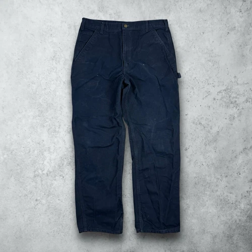 Salopette vintage Carhartt travail menuisier pantalon grunge homme taille 35x31 années 90
