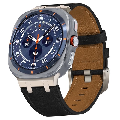 Cowhide Leather Watch Band Strap For Samsung Galaxy Watch8 40/44mm Classic 46mm - Picture 36 of 74