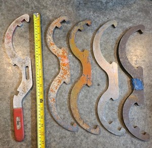 Five Spanner Wrenches Firefighter Fire Department 