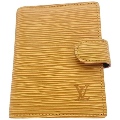 LOUIS VUITTON Epi Agenda Mini Note Book Cover Yellow Purple R20079 TH0938