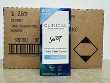 Case of 12 Secret Clinical Strength 72Hr Waterproof Deodorant New