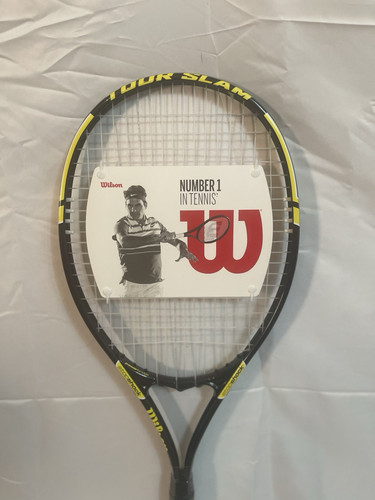 Tour Slam Black & Yellow Lightweight Sporting Good Tennis Racket Size 4 3/8 - Picture 3 of 7