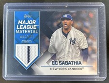 2022 Topps CC Sabathia Major League Material Series Two Jersey Black #/199