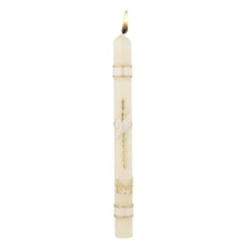 CB Church Supply Hand Decorated Sacramental Baptism Candle by , 9.75-Inch, Br...