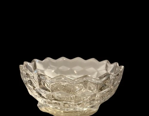 Fostoria American Cube Pattern NAPPY Small Fruit / Sauce Berry Bowls Set of 6