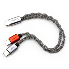 iBasso CB19C USB-C to USB-C + USB-C (Power) OTG Silver Plated OFC 23cm