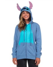 Disney Women's Lilo  Stitch I Am Stitch Costume Sweatshirt Zip Hoodie