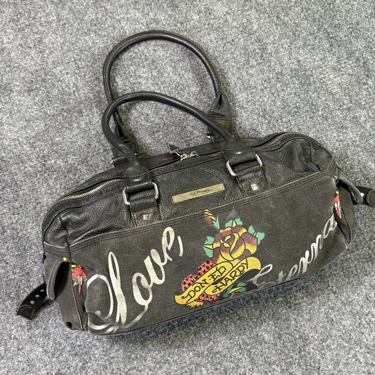25+ Ed Hardy Canvas Exterior Tote Bags & Handbags for Women for