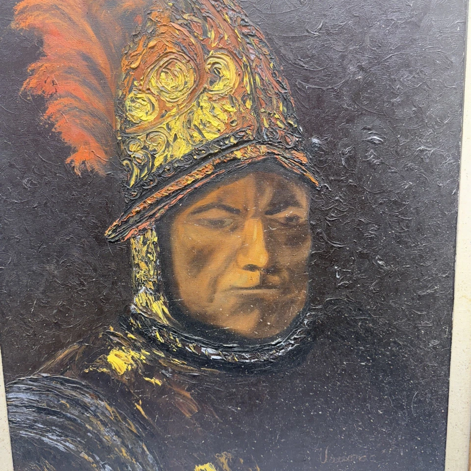Arte enmarcado Rembrandt Man With the Golden Helmet original pintado a mano Foto 2 de 2