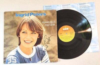 INGRID PETERS Komm doch mal  rüber 1970er EX LP original signiert AUTOGRAMM CBS