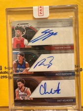 2025 Panini Chet Holmgren Paolo Banchero Shaedon Sharpe Triple AUTO Card NBA
